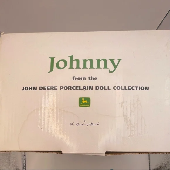 John Deere Johnny Porcelain Doll Danbury MintComplete Tractor Set w Box